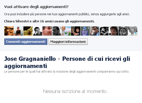 persone che consentono gli aggiornamenti