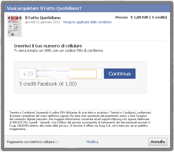 compra con cellulare